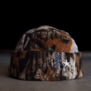 Dark Real Tree Reversible Fleece Beanie (White)