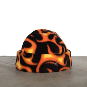 Flames Reversible Fleece Beanie