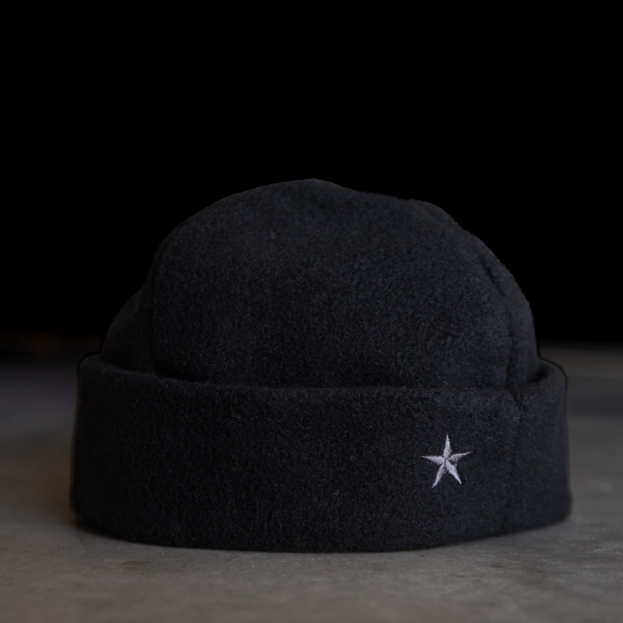 Black Reversible Fleece Beanie