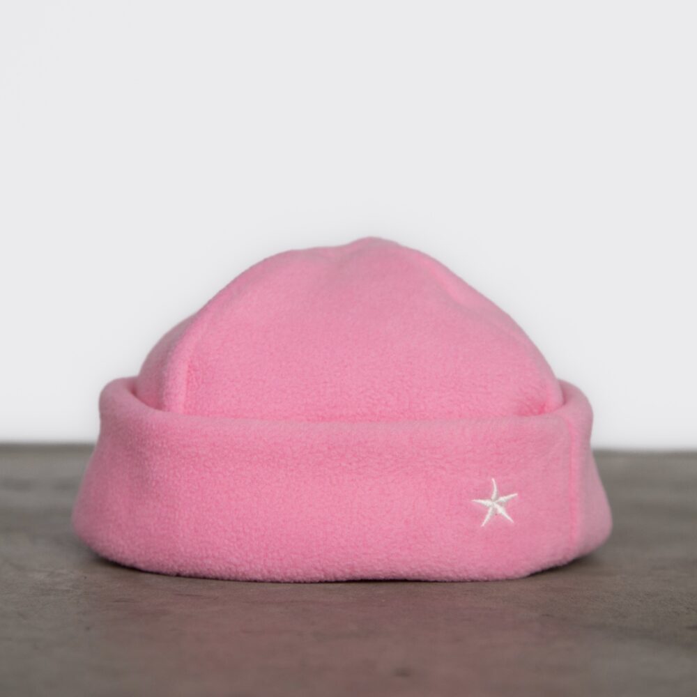 Pink Reversible Fleece Beanie