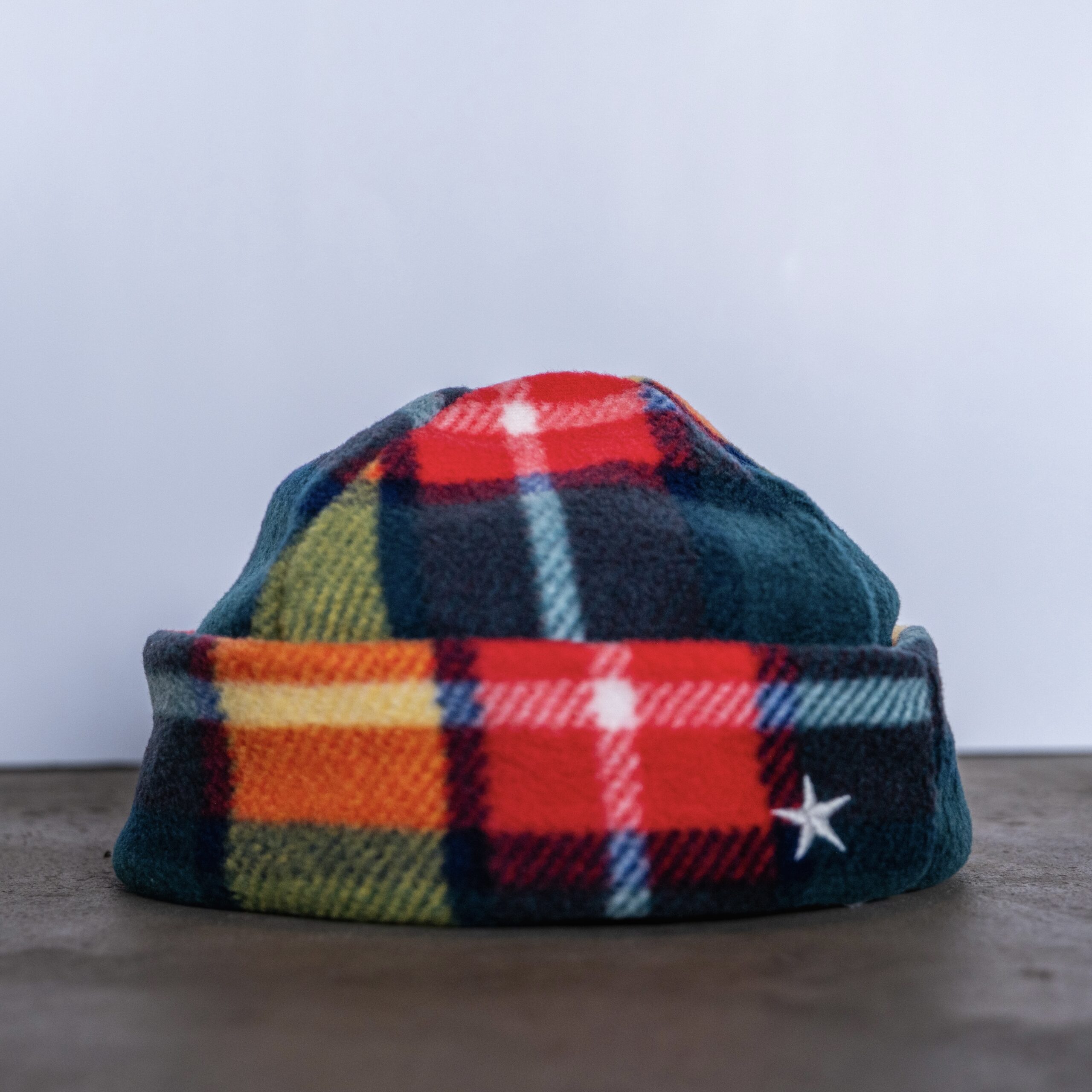 Patchwork Reversible Fleece Beanie